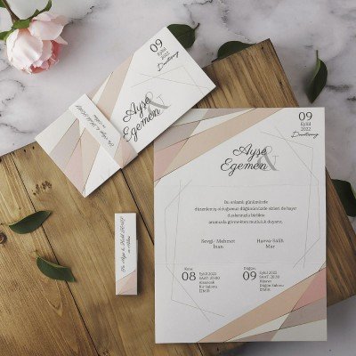 Düğün - Nişan Davetiyesi Eko Polen 40189